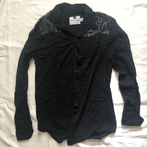 Black button down shirt